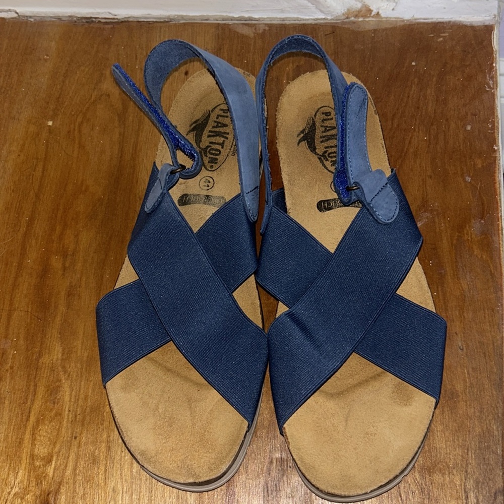 Women's Plakton, Goal Sandal in blue Sz 41